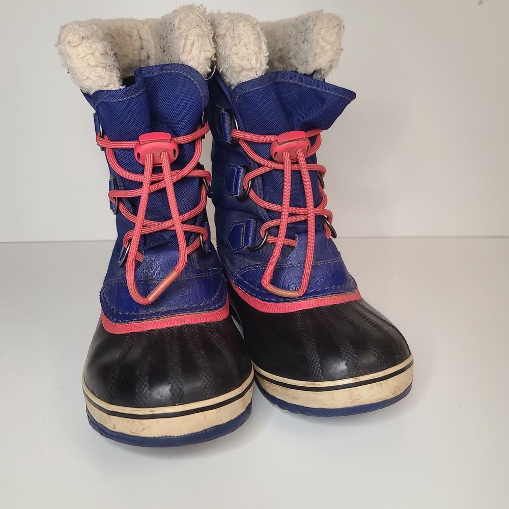 Sorel Youth Snow Boots Navy Blue Waterproof Insulated Size 3 Winter Kids